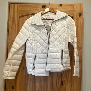 Michael Kors white/cream colored puffer jacket worn a handful of times Large